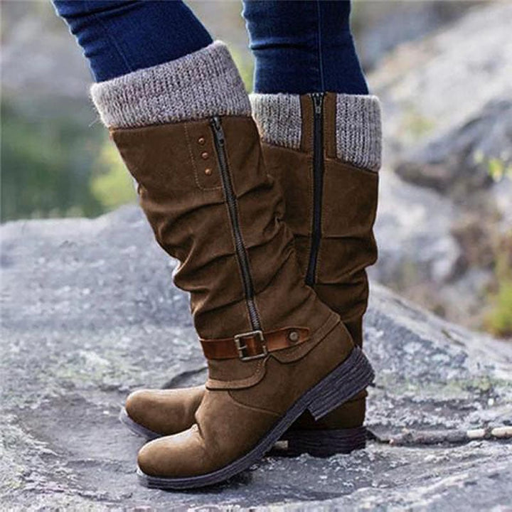 Alexis — Mid Calf Boots for Women with Knit Cuff (3)