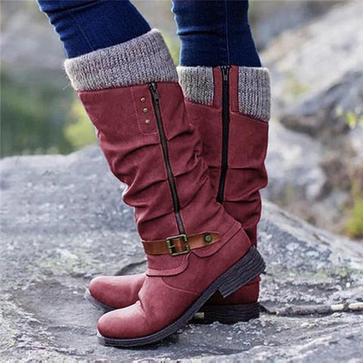 Alexis — Mid Calf Boots for Women with Knit Cuff (4)