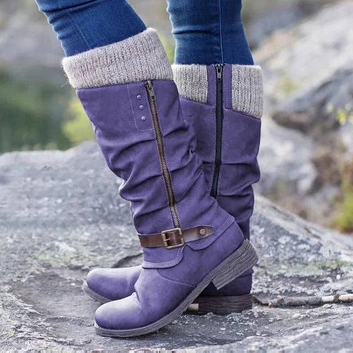 Alexis — Mid Calf Boots for Women with Knit Cuff (6)