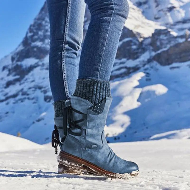 Amber — Lace Up Winter Boots for Women with Knit Cuff (3)