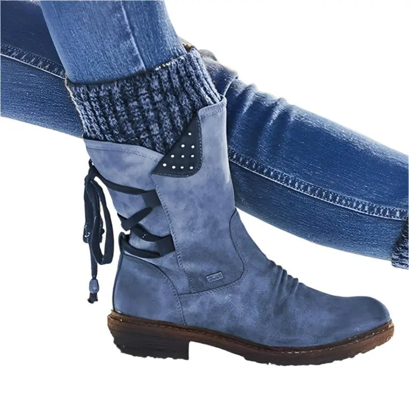 Amber — Lace Up Winter Boots for Women with Knit Cuff (7)