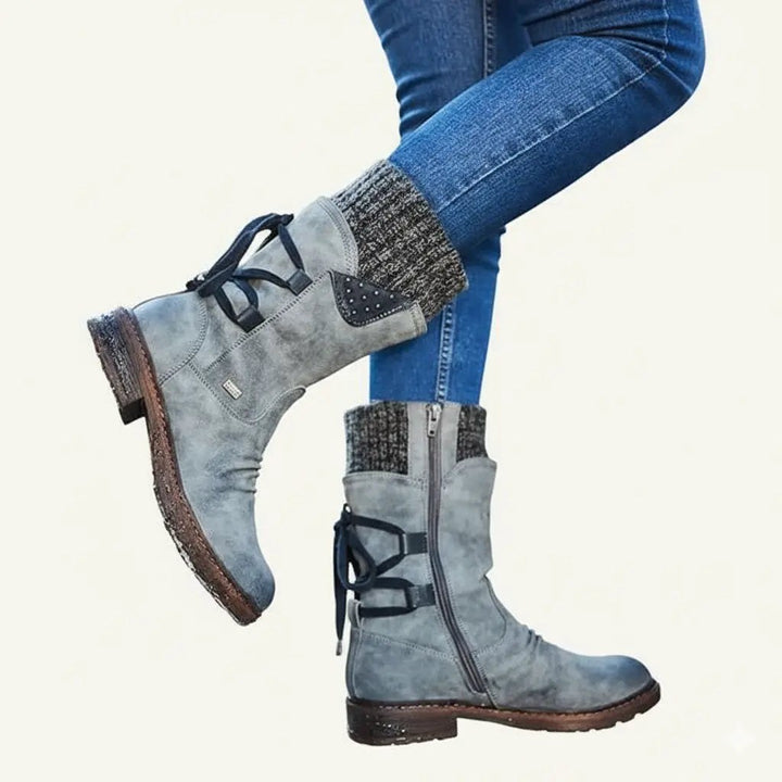 Amber — Lace Up Winter Boots for Women with Knit Cuff (10)