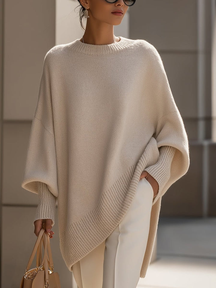 Aurora — Oversized Knit Sweater for Women with Batwing Sleeves