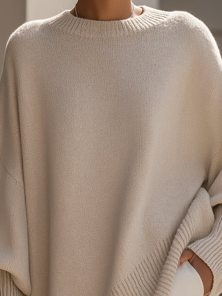 Aurora — Oversized Knit Sweater for Women with Batwing Sleeves (8)