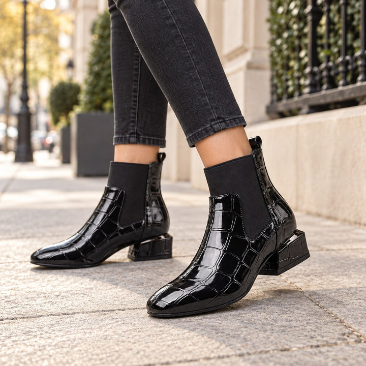 Bella — Chelsea Ankle Boots for Women with Low Heel (4)