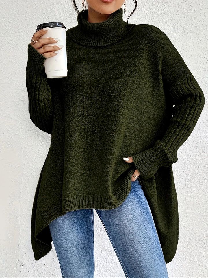 Brittany — Oversized Turtleneck Sweater for Women