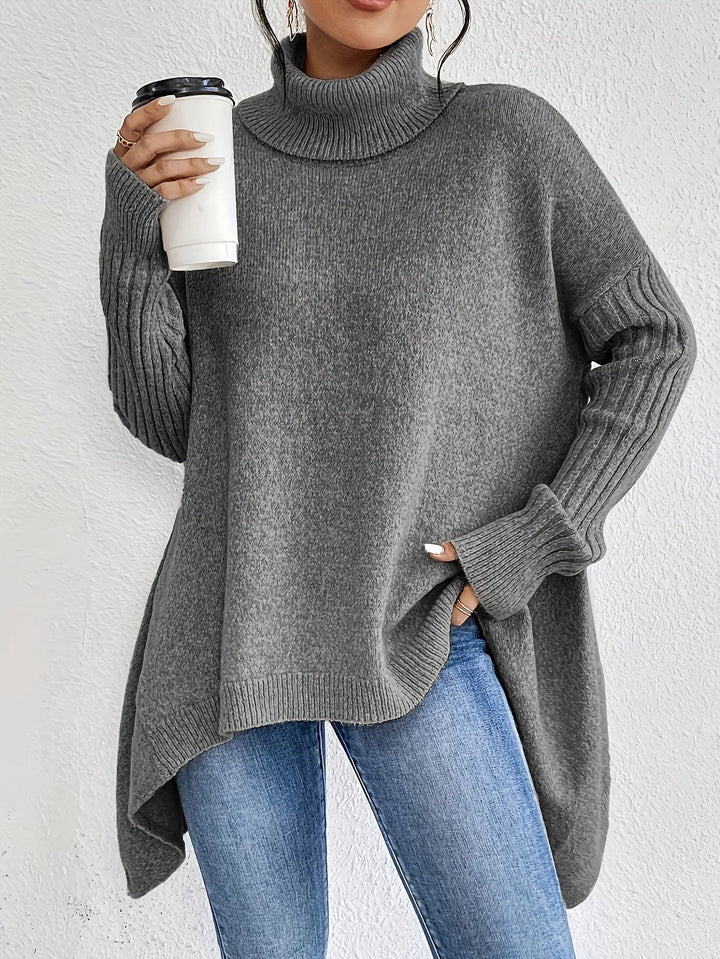 Brittany — Oversized Turtleneck Sweater for Women (4)