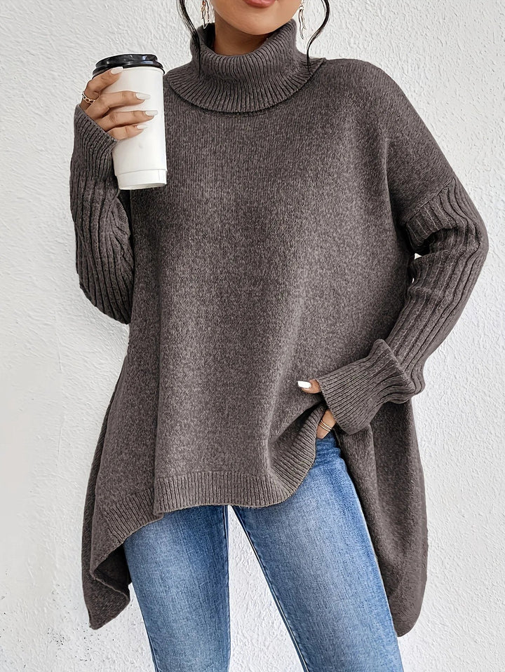 Brittany — Oversized Turtleneck Sweater for Women (7)