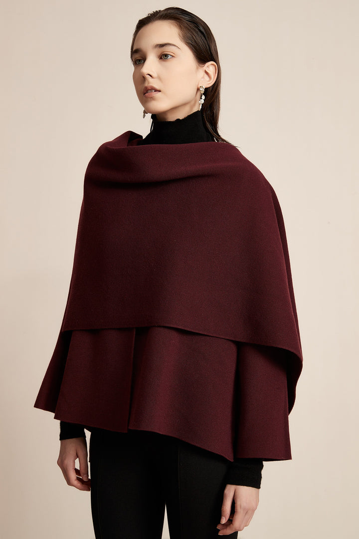 Carla — Poncho Sweater for Women with Turtleneck (3)