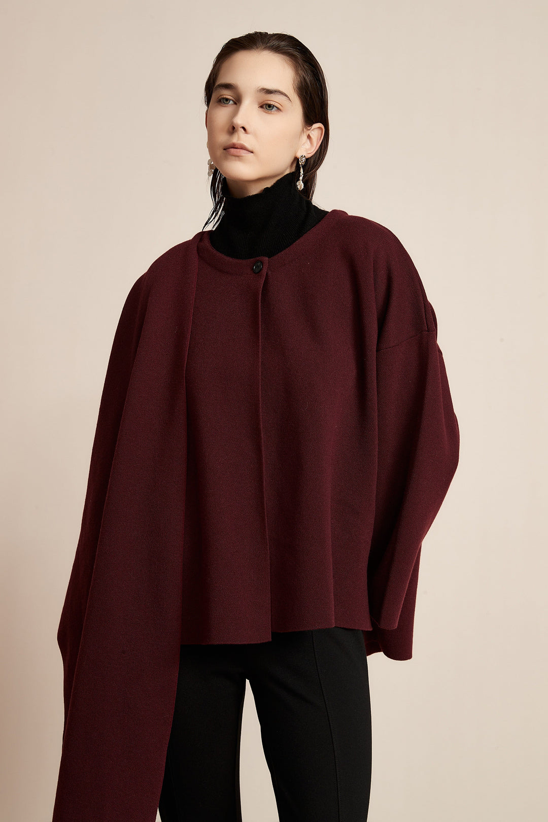 Carla — Poncho Sweater for Women with Turtleneck (7)