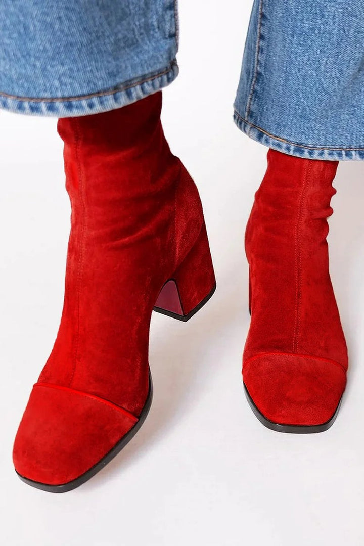Caroline — Suede Ankle Boots for Women with Heel (3)