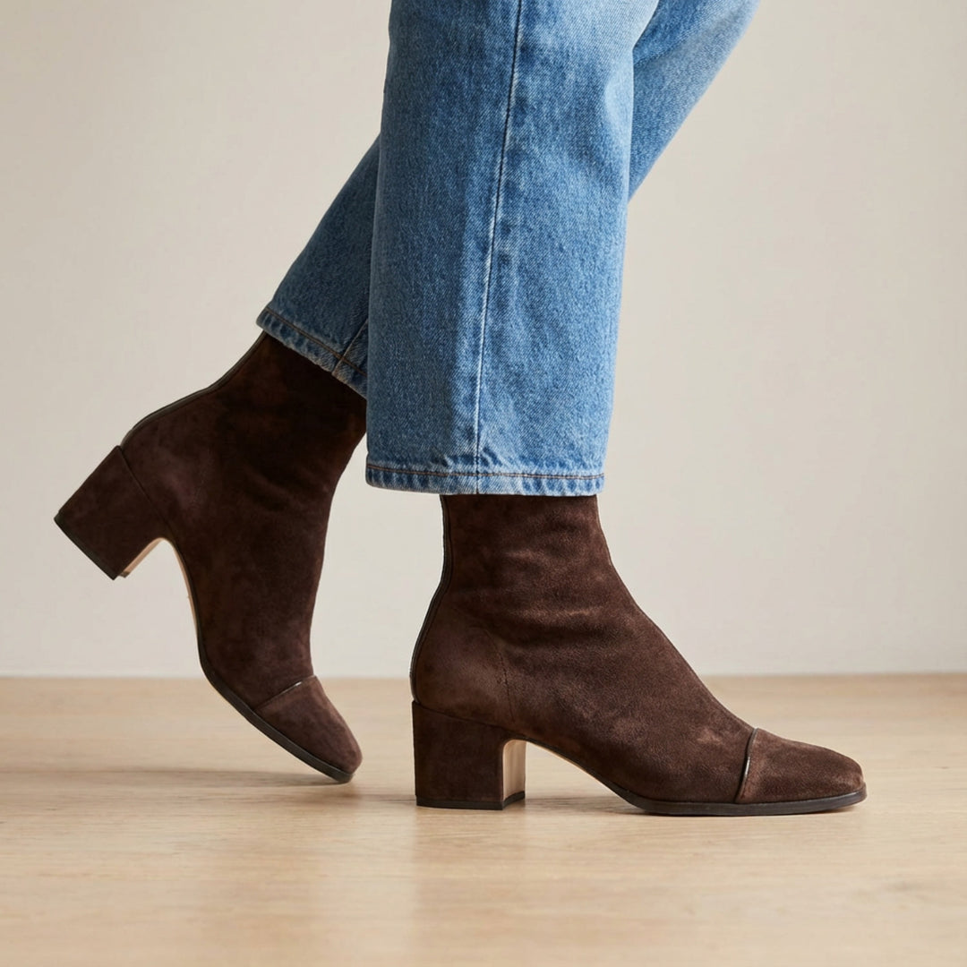 Caroline — Suede Ankle Boots for Women with Heel (7)