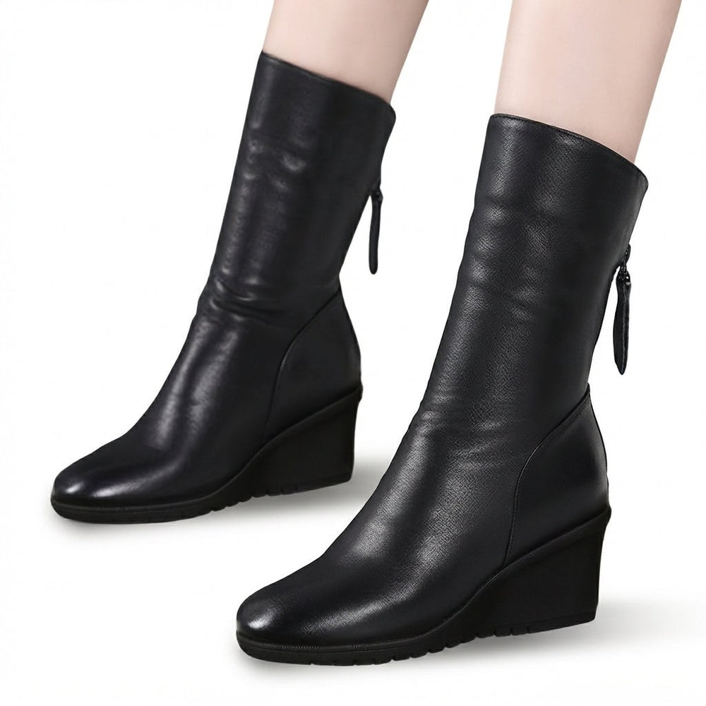 Clara — Wedge Boots for Women with Zipper (2)