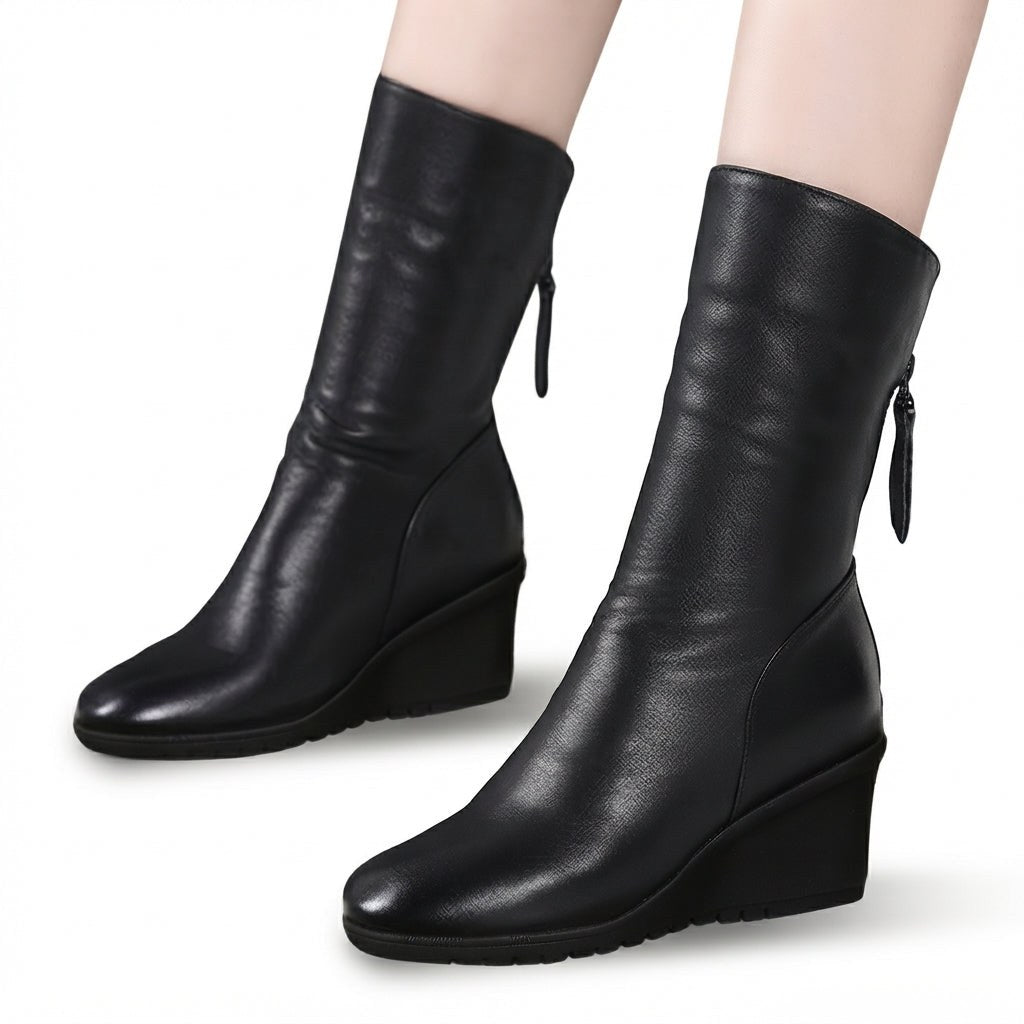 Clara — Wedge Boots for Women with Zipper (2)