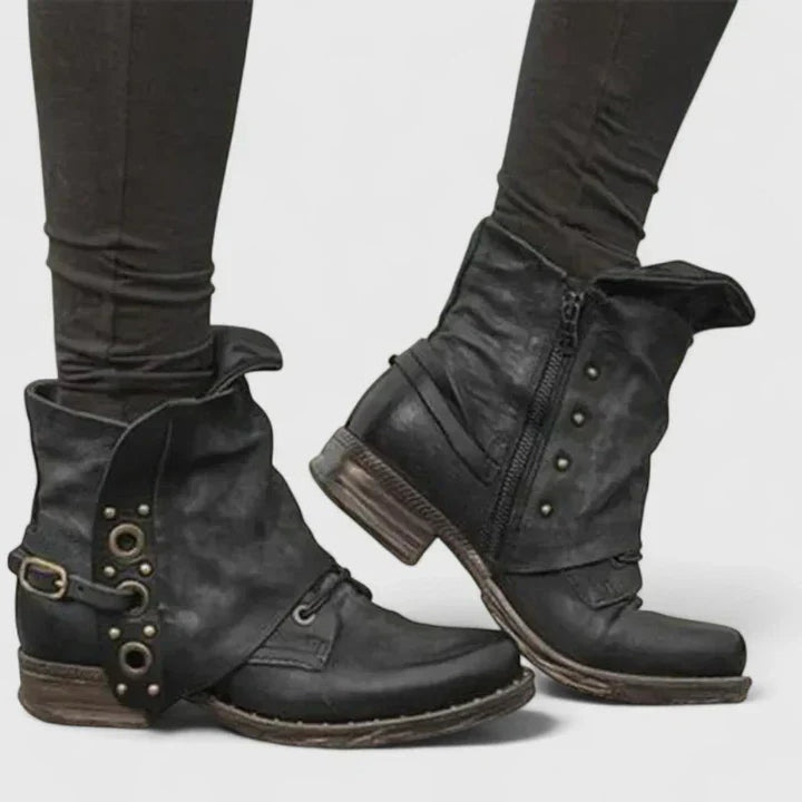 Cora — Orthopedic Ankle Boots for Women with Buckles (5)