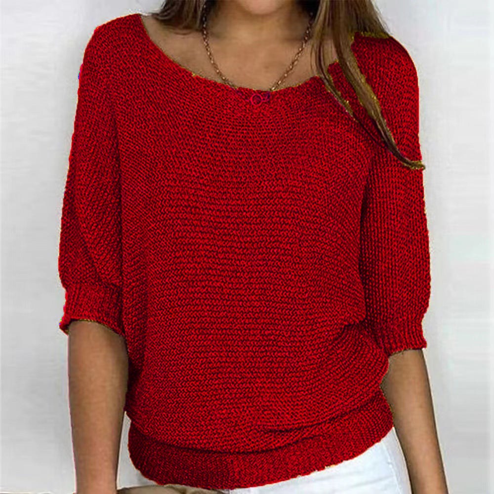 Courtney — Batwing Sweater for Women with Three Quarter Sleeves