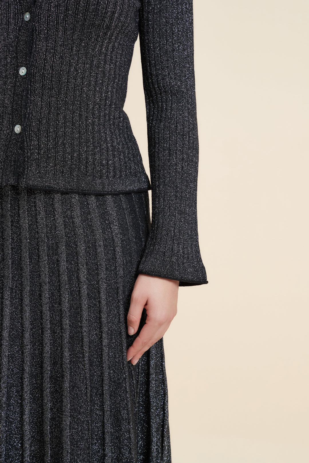 Dorothy — Ribbed Cardigan for Women with Flared Cuffs (3)