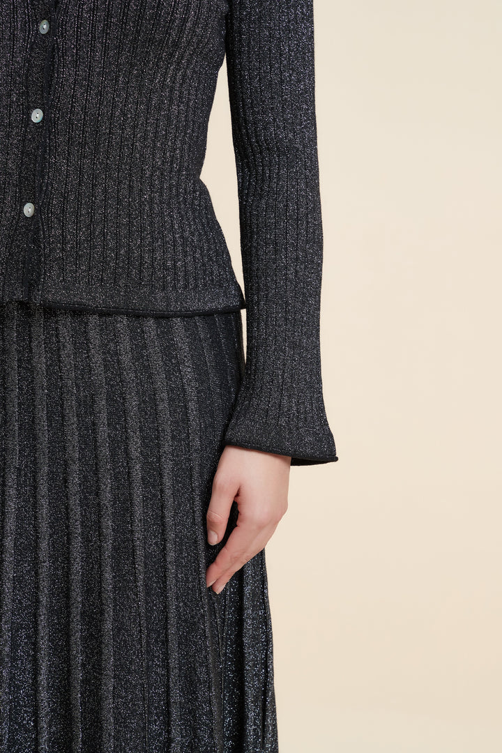 Dorothy — Ribbed Cardigan for Women with Flared Cuffs (3)