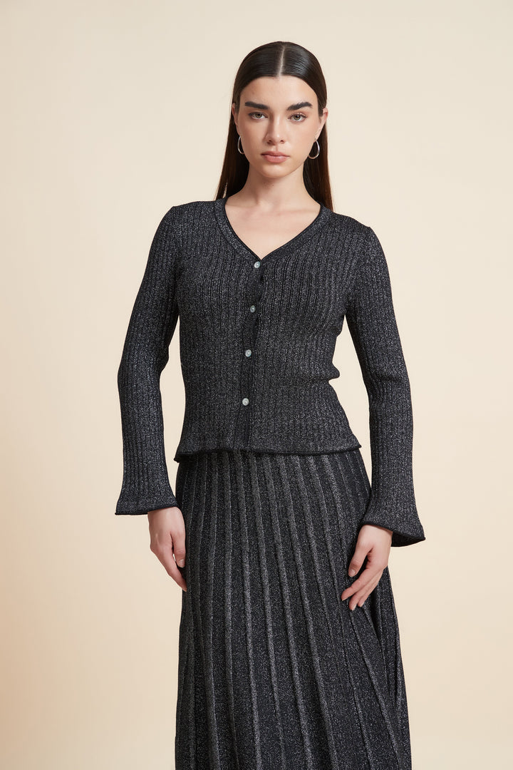 Dorothy — Ribbed Cardigan for Women with Flared Cuffs (8)