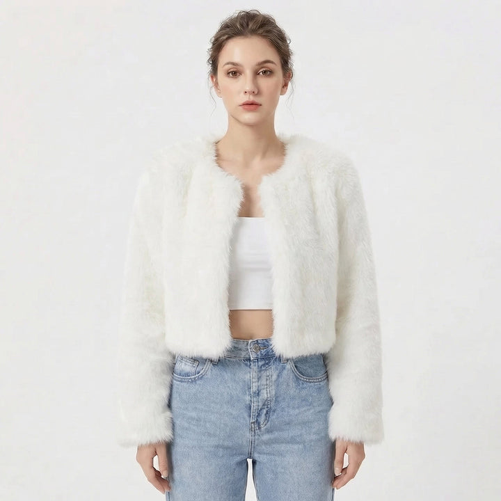 Eleanor — Fluffy Cropped Jacket for Women