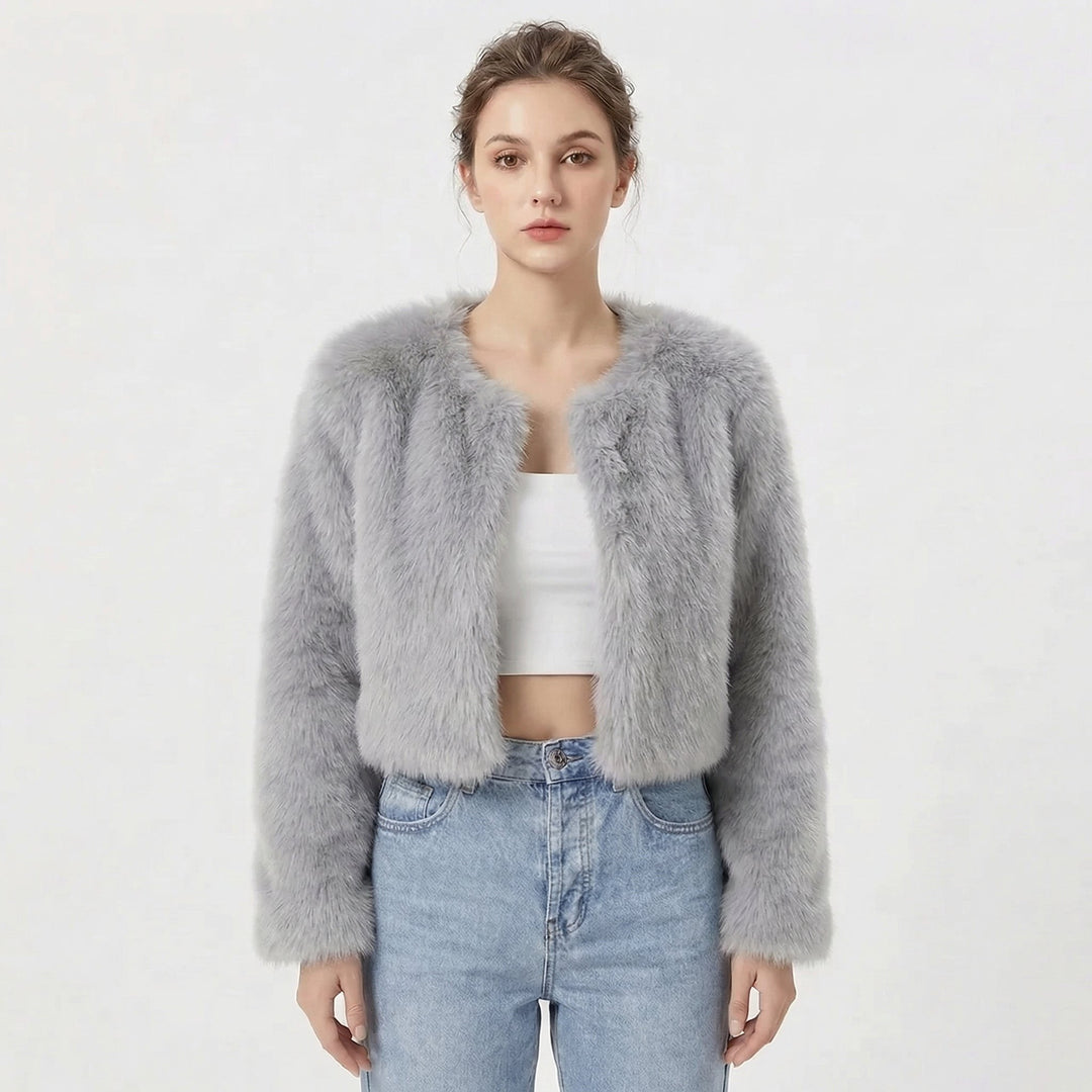 Eleanor — Fluffy Cropped Jacket for Women (3)