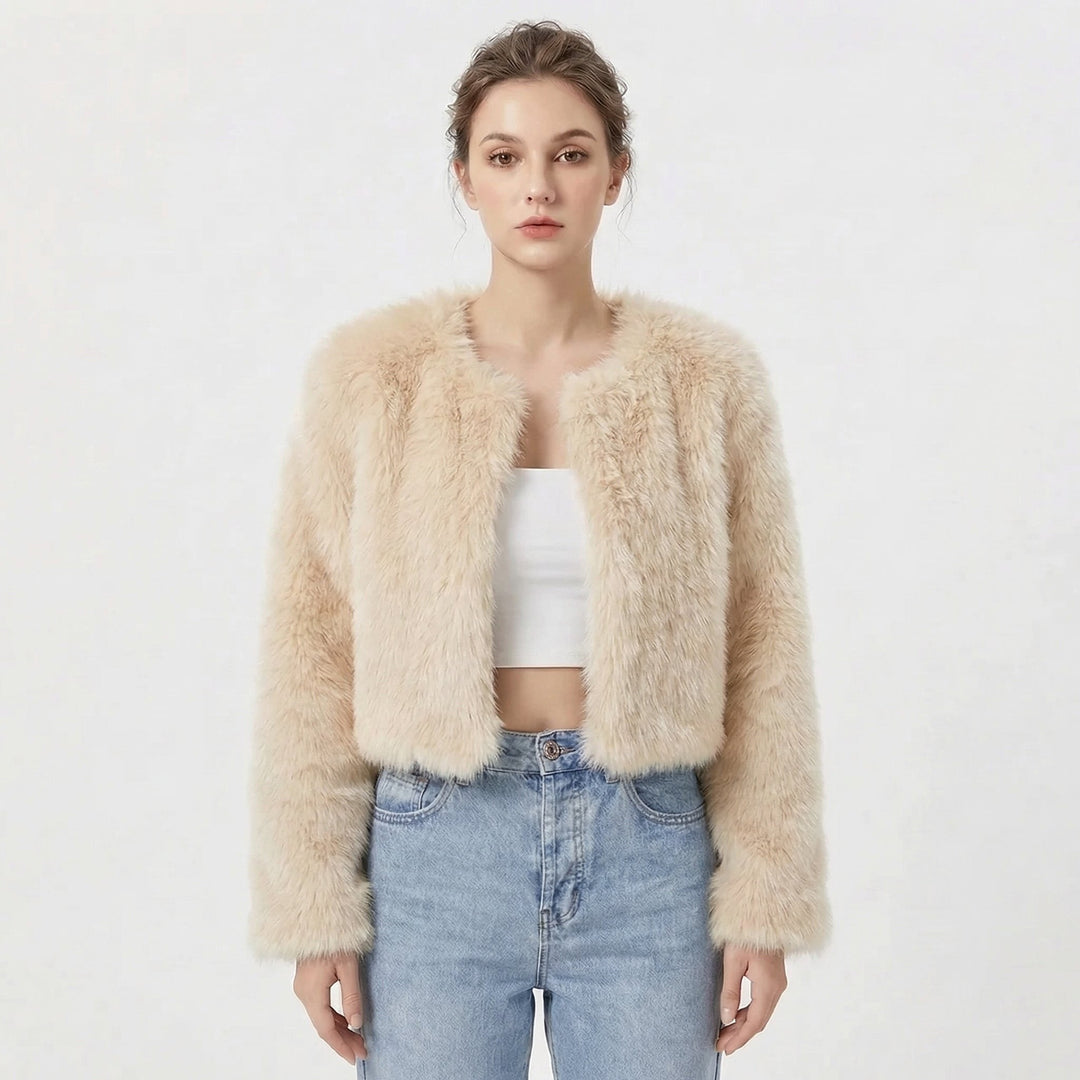 Eleanor — Fluffy Cropped Jacket for Women (5)