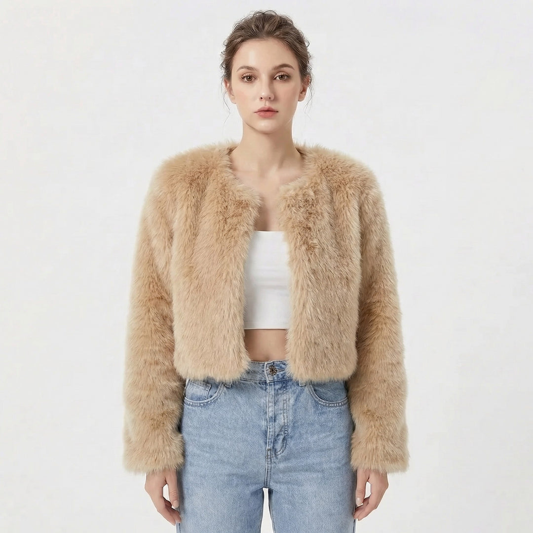 Eleanor — Fluffy Cropped Jacket for Women (6)
