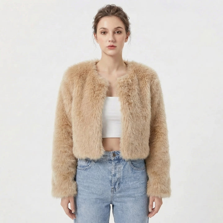 Eleanor — Fluffy Cropped Jacket for Women (6)