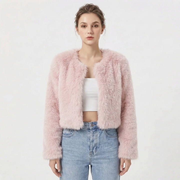 Eleanor — Fluffy Cropped Jacket for Women (7)