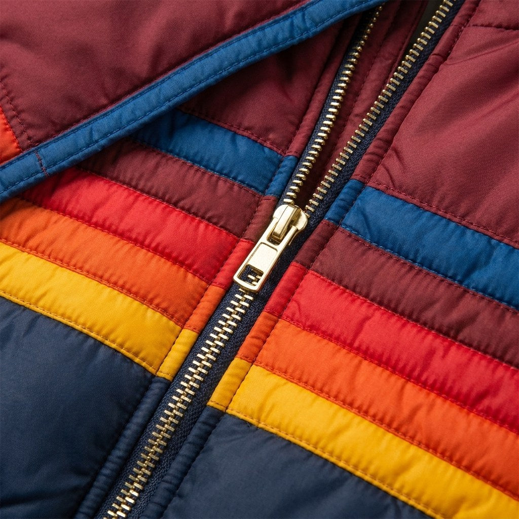 Elise — Striped Hooded Puffer Jacket for Women with Pockets (7)