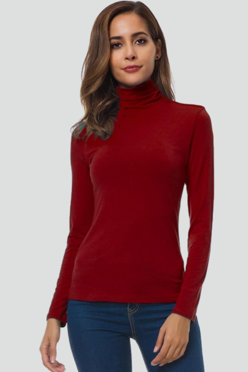 Emily — Fitted Turtleneck Sweater for Women