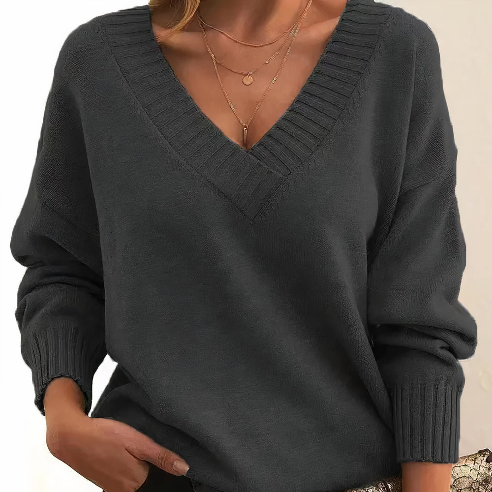 Esme — Cashmere Blend Sweater for Women with V Neck (2)
