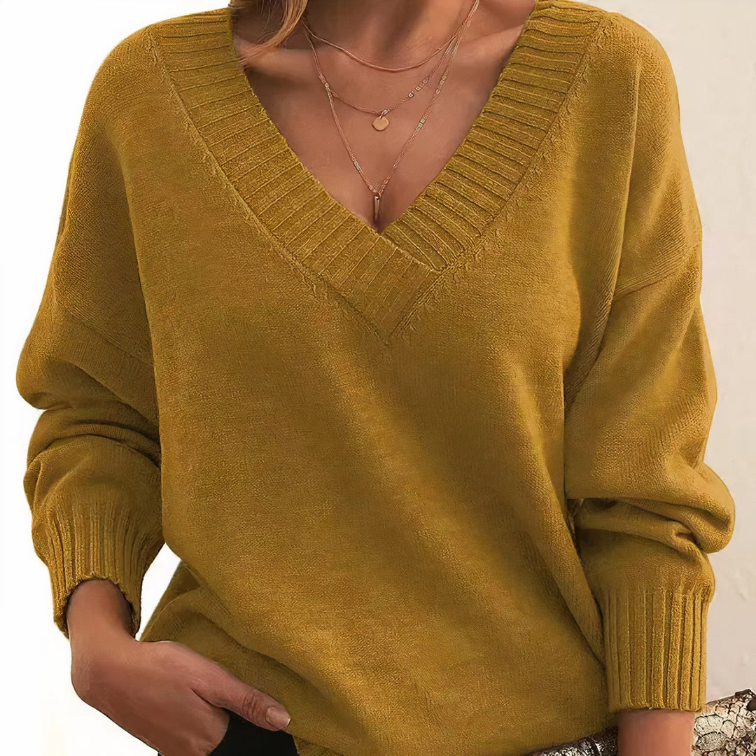 Esme — Cashmere Blend Sweater for Women with V Neck (6)