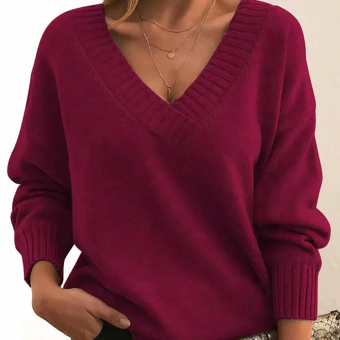 Esme — Cashmere Blend Sweater for Women with V Neck (7)