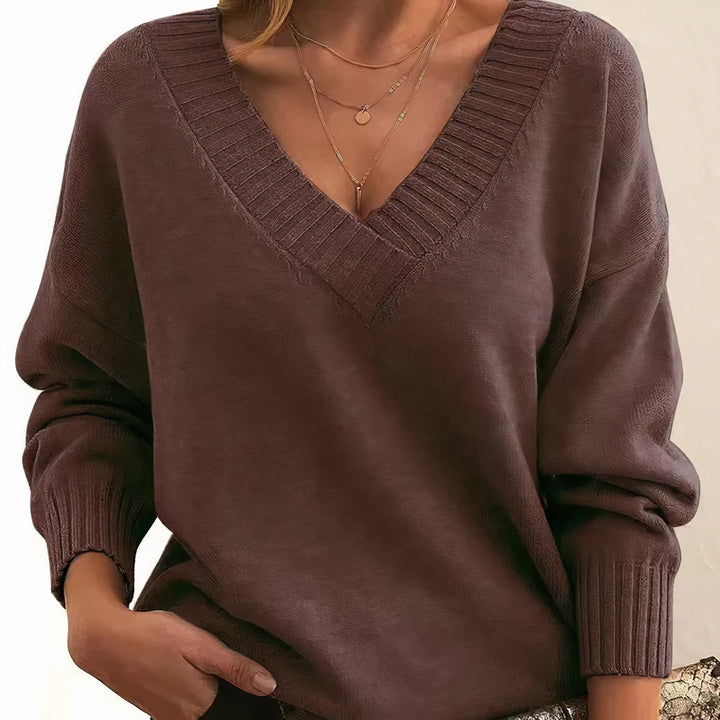 Esme — Cashmere Blend Sweater for Women with V Neck (9)
