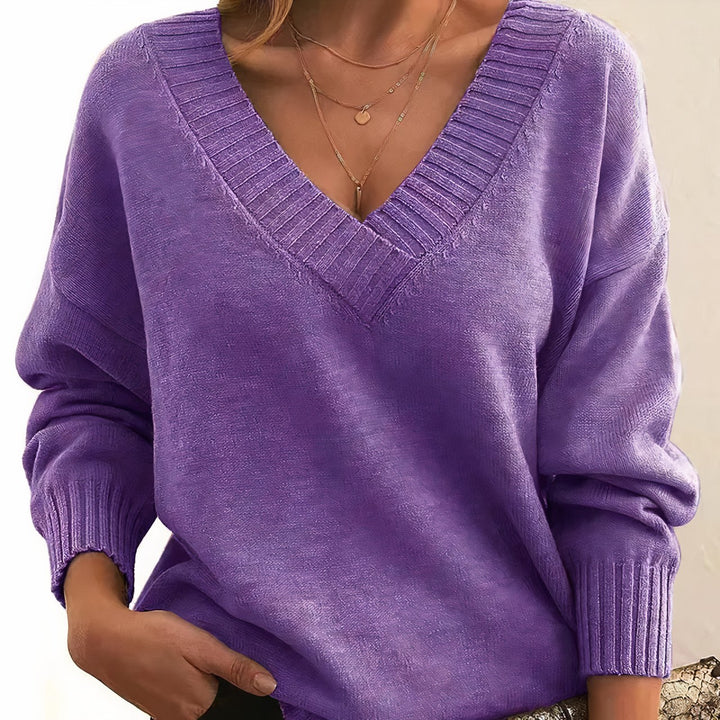 Esme — Cashmere Blend Sweater for Women with V Neck (10)