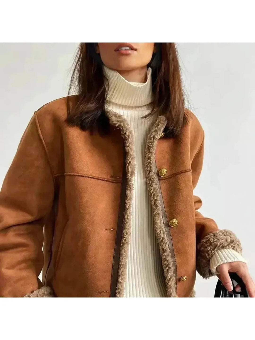 Felicity — Shearling Jacket for Women with Button Front (3)