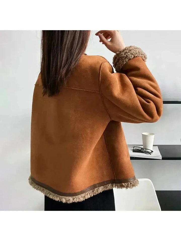 Felicity — Shearling Jacket for Women with Button Front (4)