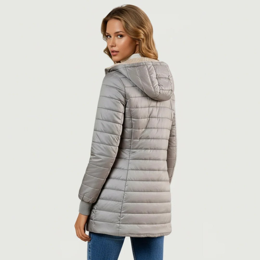 Frances — Sherpa Lined Puffer Coat for Women with Hood (5)