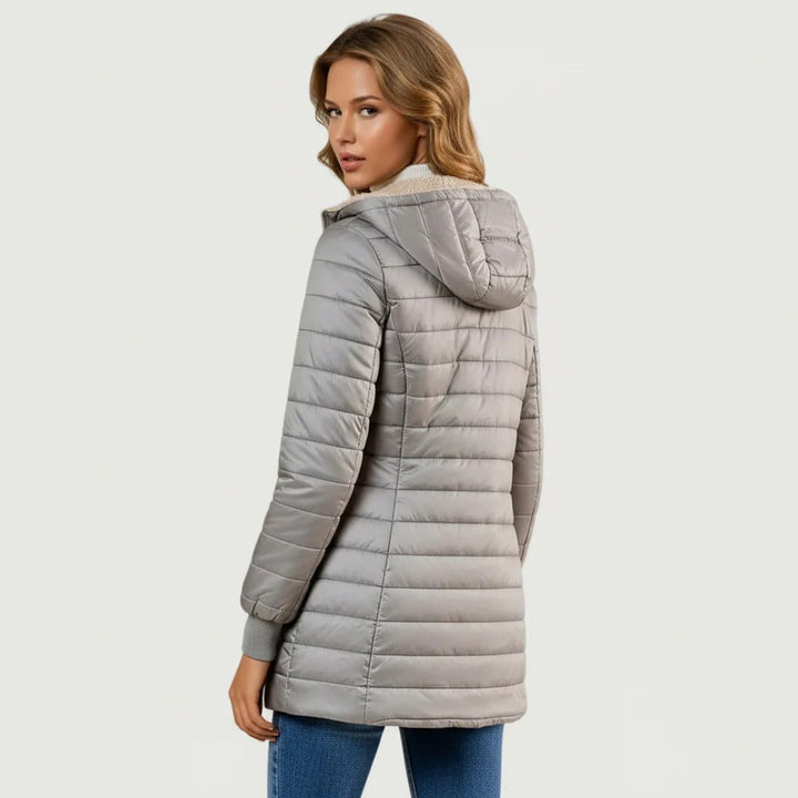 Frances — Sherpa Lined Puffer Coat for Women with Hood (5)