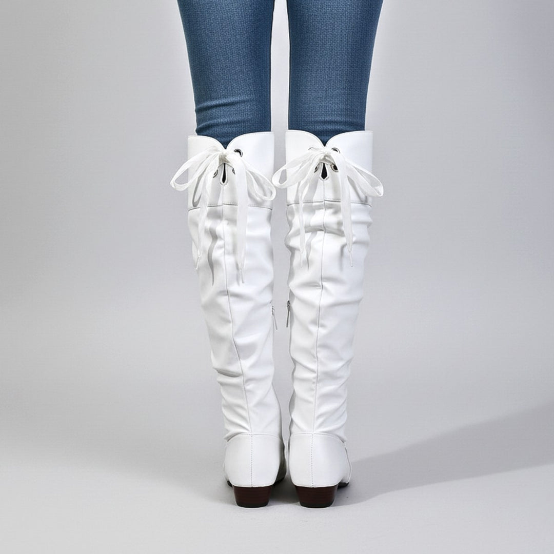 Gemma — Vegan Leather Knee Boots for Women with Laces (3)