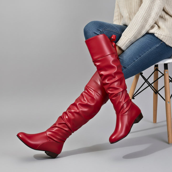 Gemma — Vegan Leather Knee Boots for Women with Laces (5)