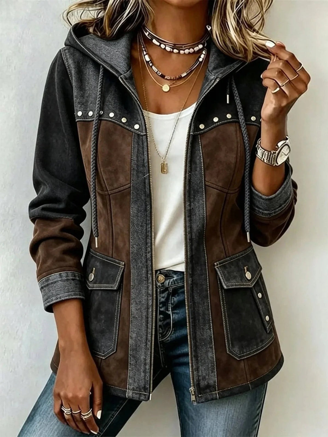 Gina — Hooded Jacket for Women with Pockets (7)