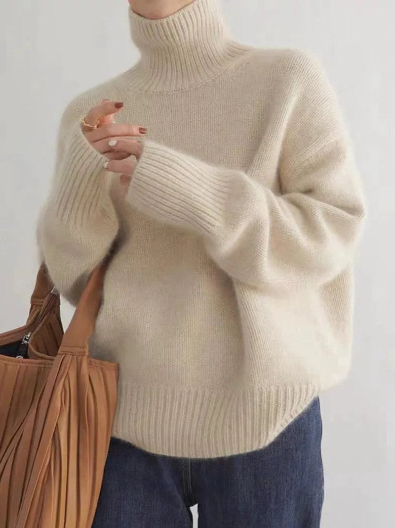 Gloria — Oversized Turtleneck Sweater for Women