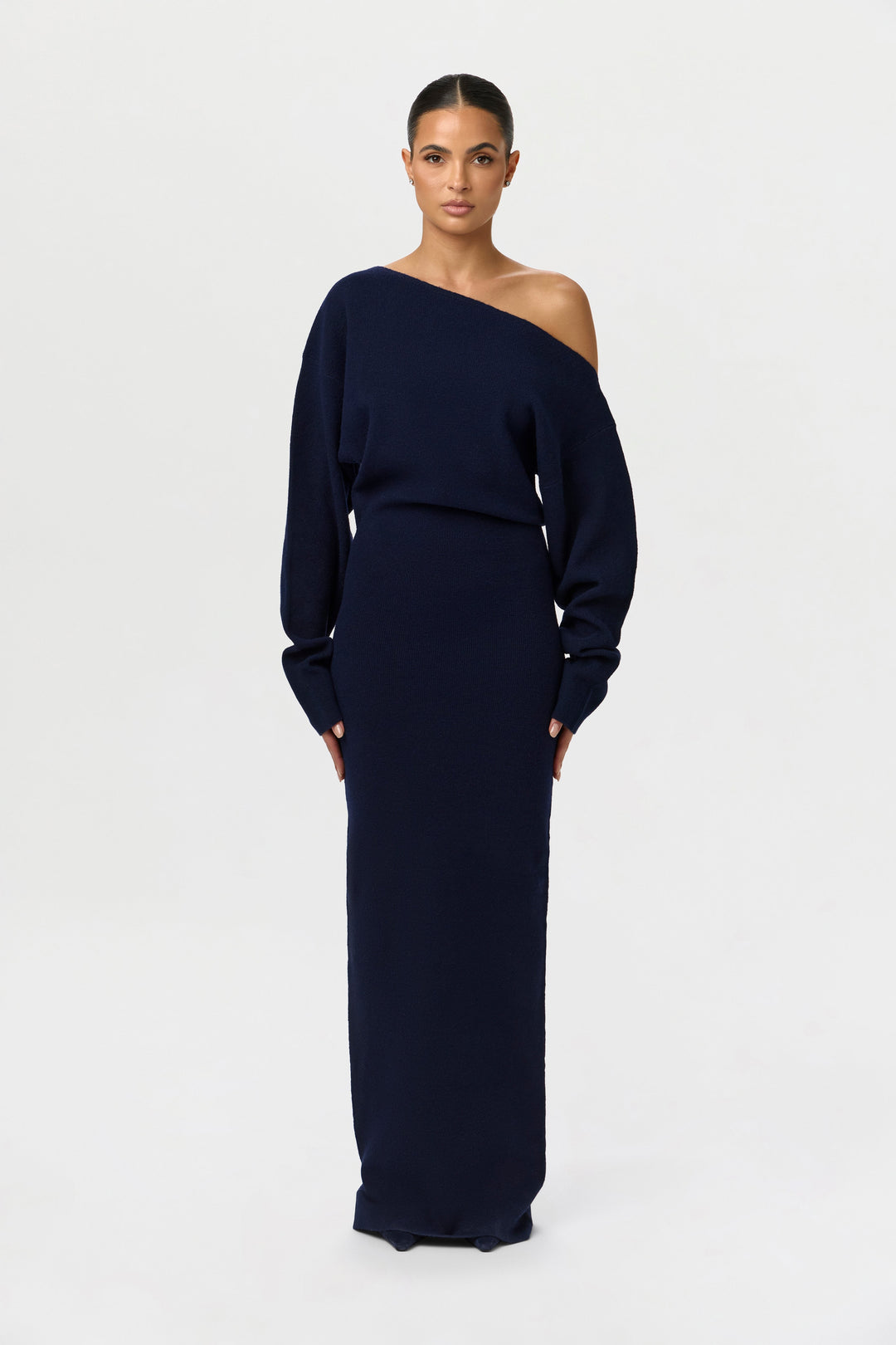 Gwen — Off Shoulder Knit Maxi Dress for Women with Long Sleeves (10)