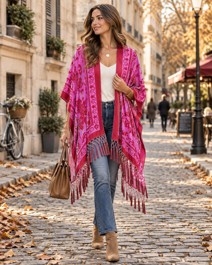 Holly — Long Cardigan for Women with Fringe (4)