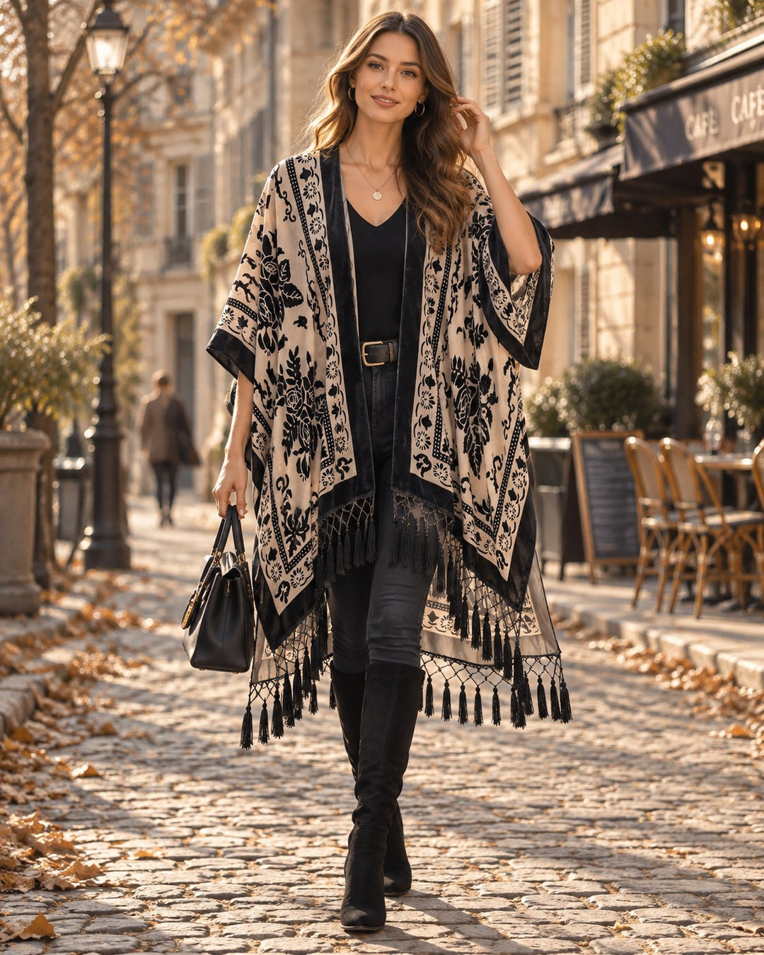 Holly — Long Cardigan for Women with Fringe (6)