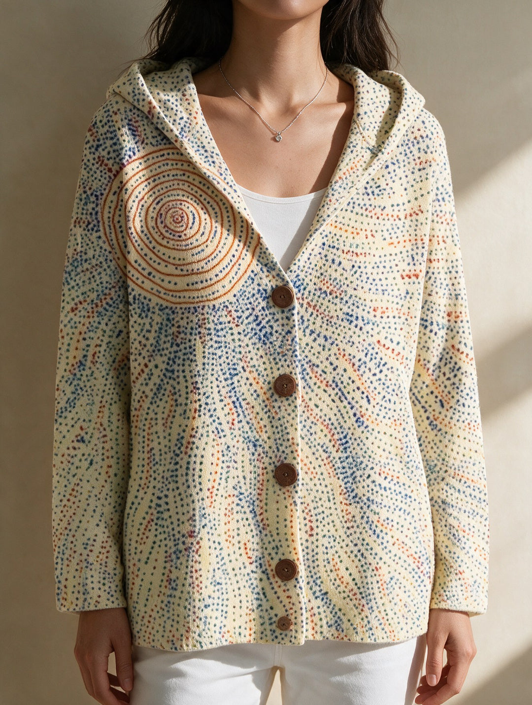 Ivy — Printed Hooded Cardigan for Women with Buttons (6)
