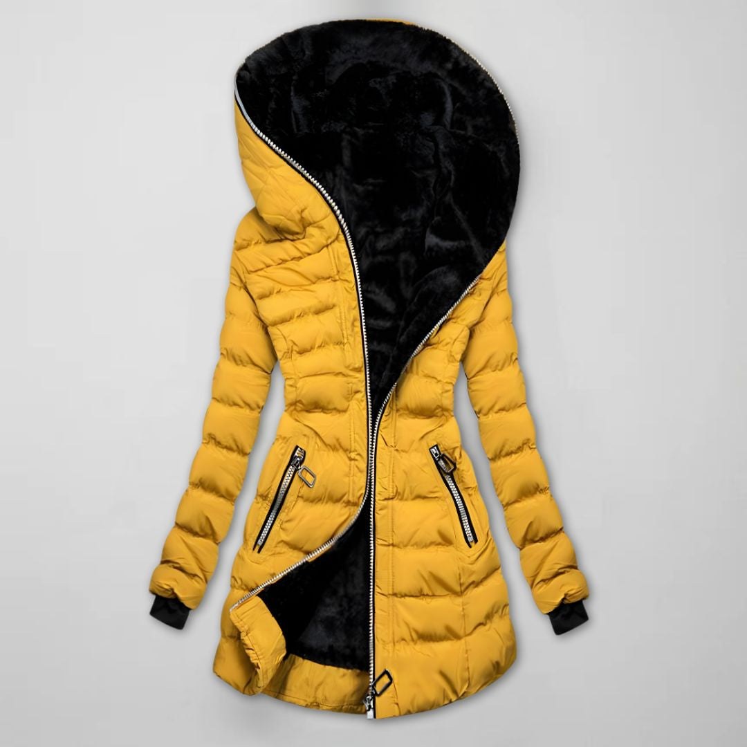 Jenna — Long Winter Coat for Women with Fur Hood