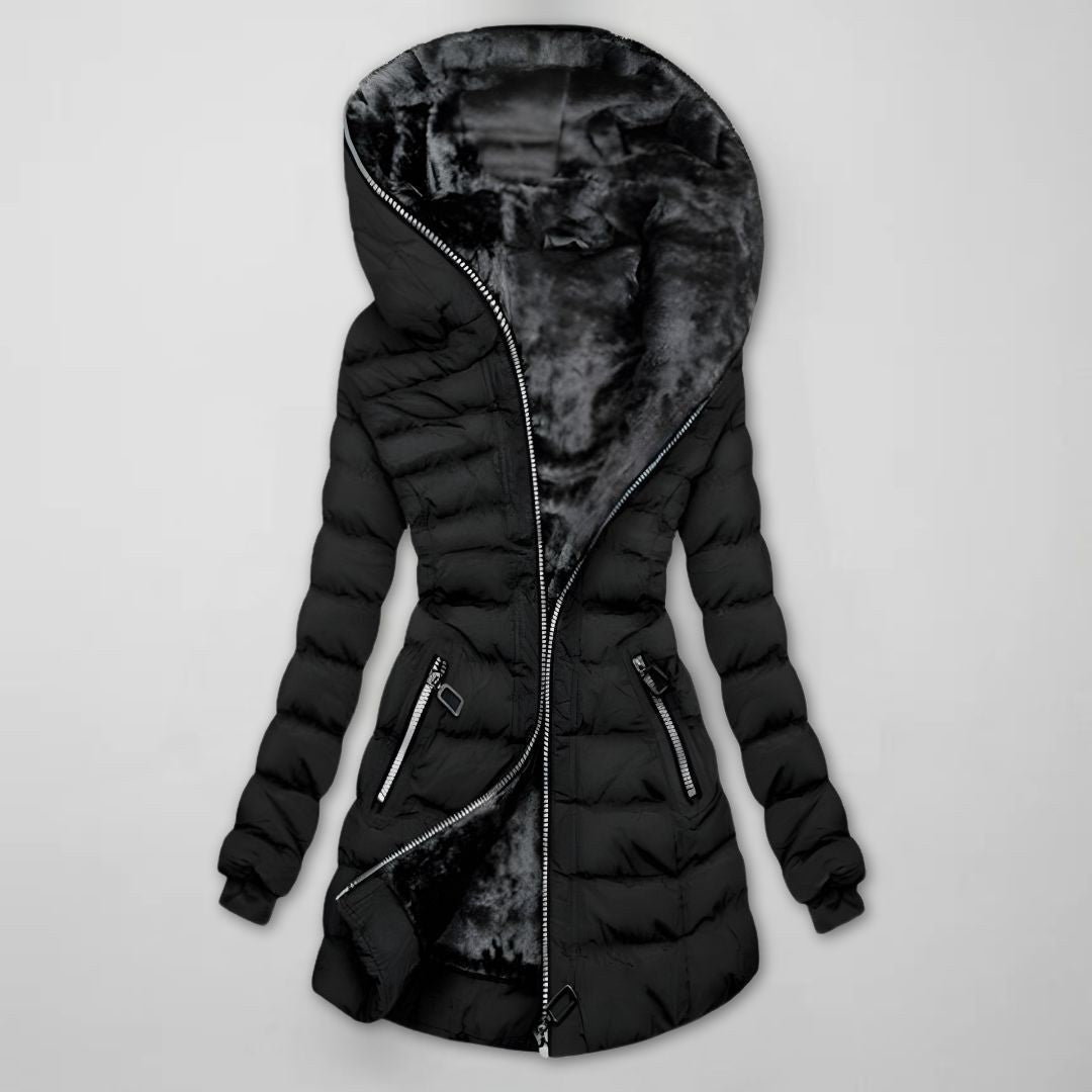 Jenna — Long Winter Coat for Women with Fur Hood (5)